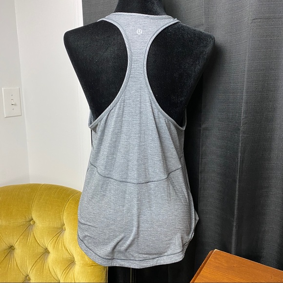 Lululemon Grey Racerback Tank Top Size 4 - Picture 5 of 14